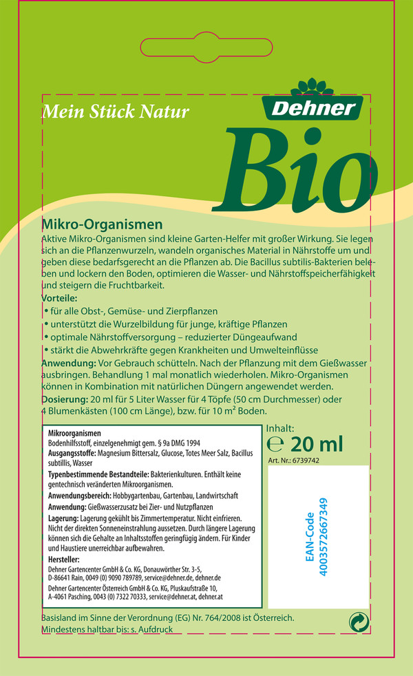 Dehner Bio Mikroorganismen, 20 ml