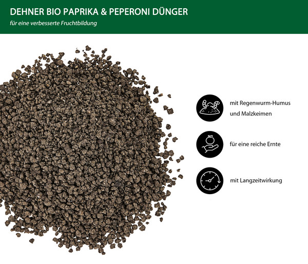 Dehner Bio Paprika- und Peperoni-Dünger, 750 g