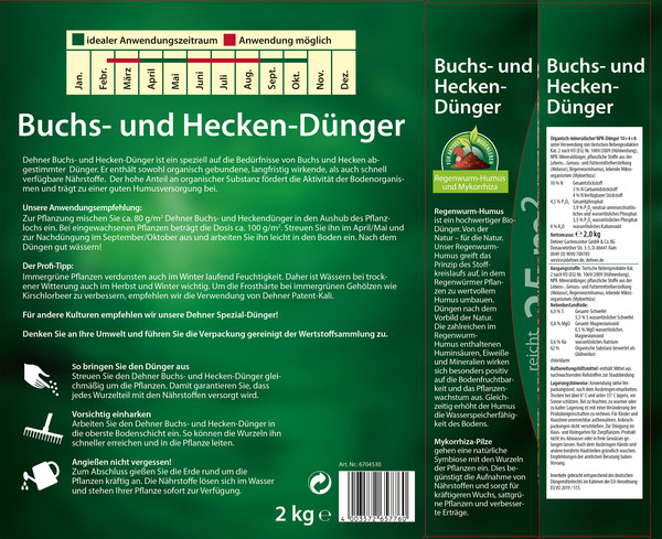 Dehner Buchs- und Hecken-Dünger, 2 kg