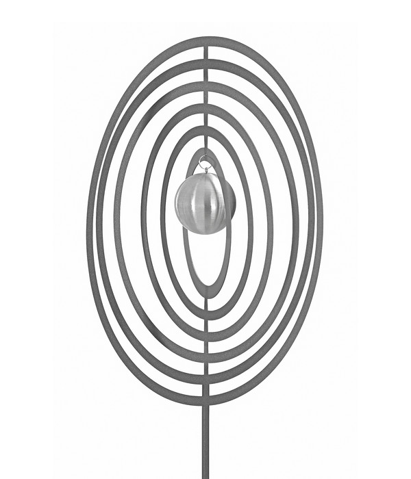 Dehner Edelstahl-Dekostab Circle, silber