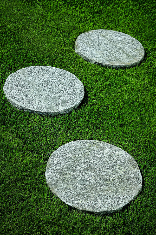 Dehner Granit Bodenplatte, grau/granit, Ø 35 cm