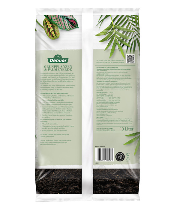 Dehner Grünpflanzen- und Palmenerde, 10 l