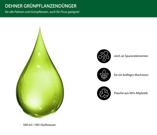 Dehner Grünpflanzen-Dünger, flüssig, 500 ml