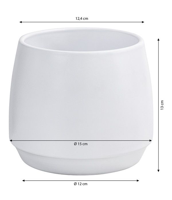 Dehner Keramik-Übertopf Wido, bauchig, ca. Ø12,4 cm
