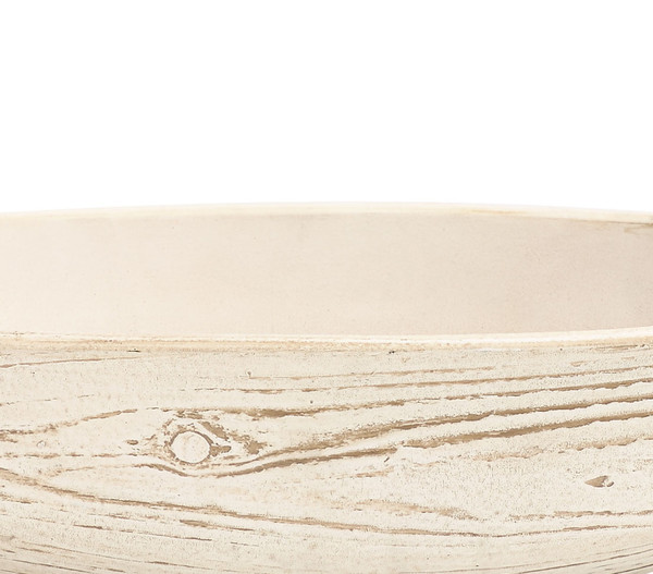 Dehner Keramik-Jardiniere Wood, oval, ca. B48/H12/T14 cm