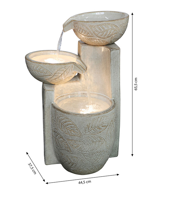 Dehner Keramik-Solarbrunnen Casca, ca. H65,5 cm