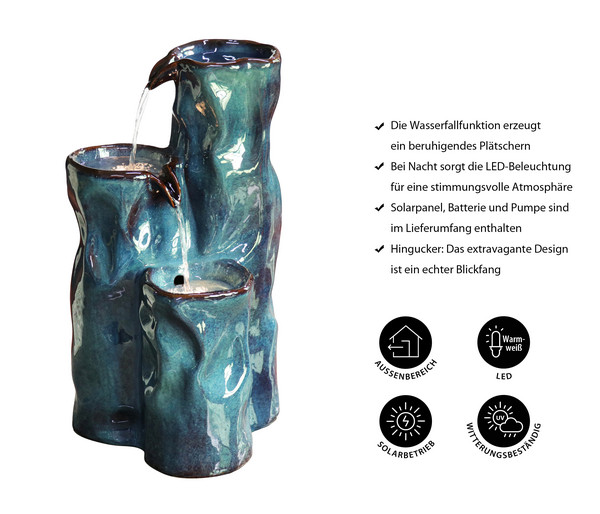 Dehner Keramik-Solarbrunnen Corso, ca. H64,5 cm