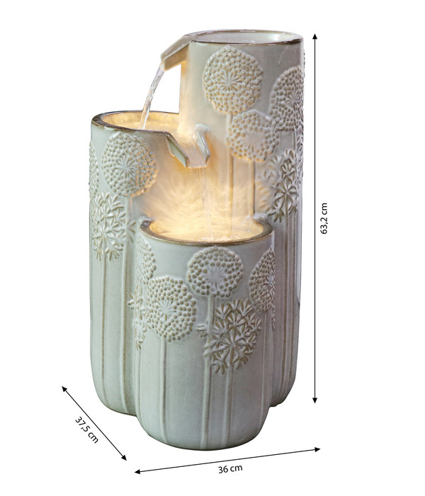 Dehner Keramik-Solarbrunnen Fasi, ca. H63 cm