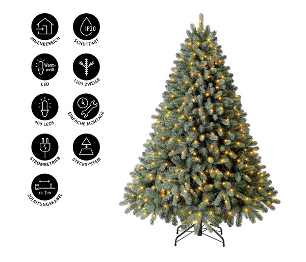 Dehner künstlicher LED-Weihnachtsbaum Finja, ca. H180 cm