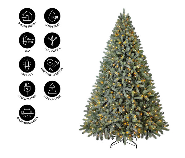 Dehner künstlicher LED-Weihnachtsbaum Finja, ca. H240 cm