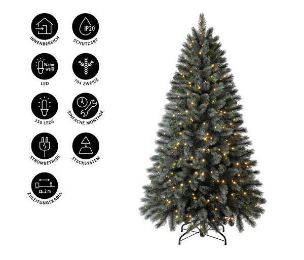 Dehner künstlicher LED-Weihnachtsbaum Odin, ca. H180 cm