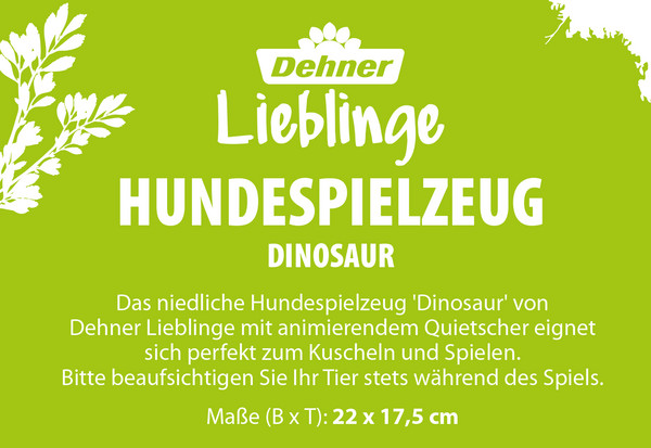 Dehner Lieblinge Hundespielzeug Dinosaur, ca. B22/T17,5 cm