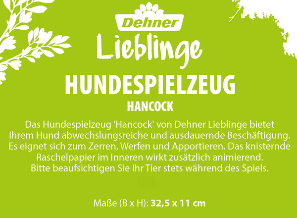 Dehner Lieblinge Hundespielzeug Hancock, ca. B32,5/H11 cm