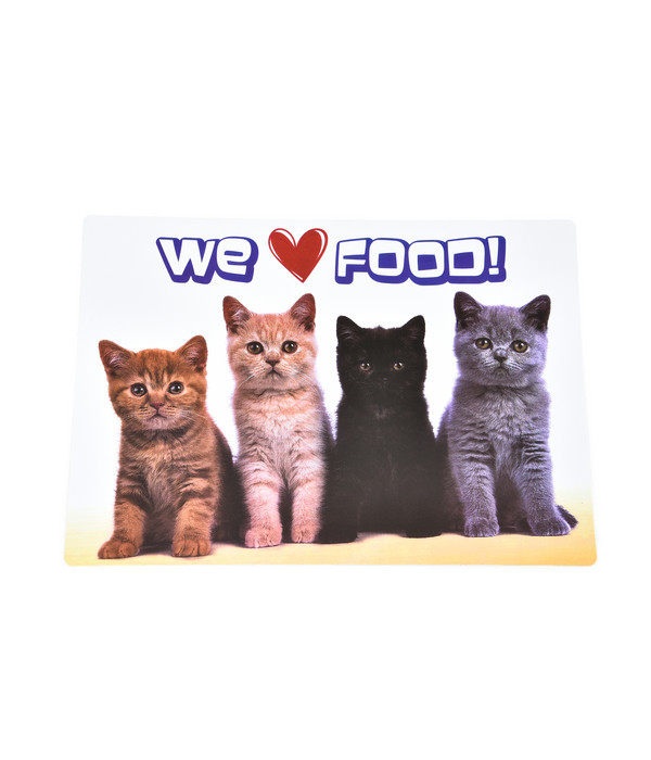 Dehner Lieblinge Katzen-Napfunterlage We Love Food!