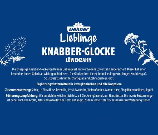 Dehner Lieblinge Knabber-Glocke Löwenzahn, 120 g