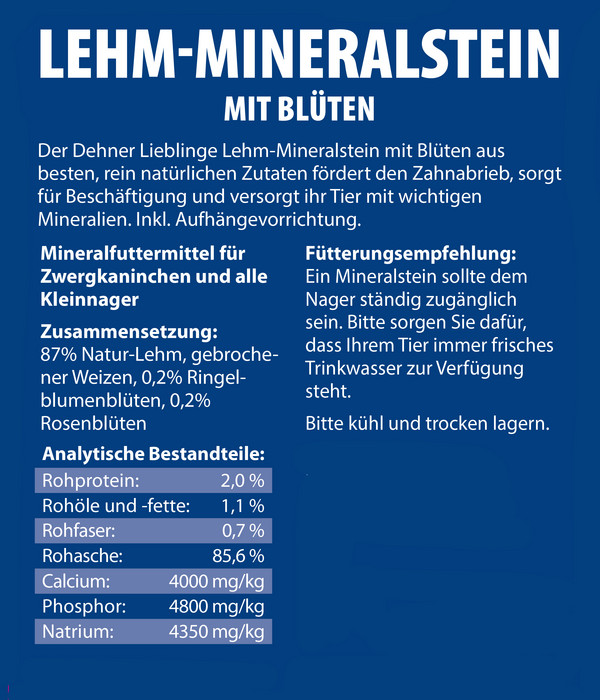 Dehner Lieblinge Lehm-Mineralstein Blüten, 100 g