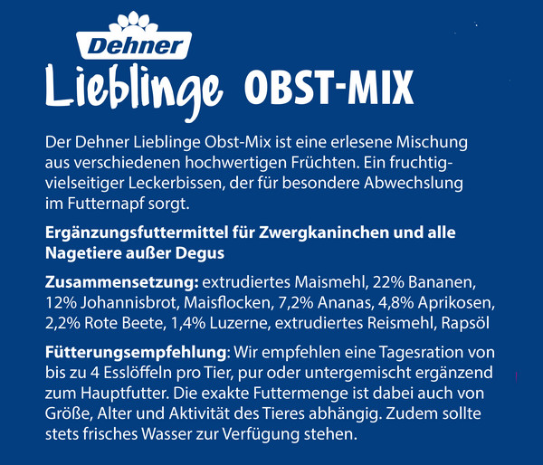 Dehner Lieblinge Obst-Mix, 200 g