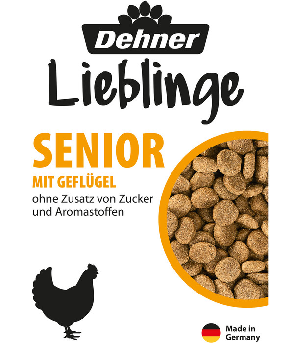 Dehner Lieblinge Trockenfutter für Hunde Knusper Mix Senior, Geflügel