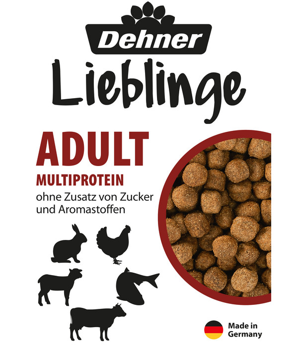 Dehner Lieblinge Trockenfutter für Hunde Multiprotein, Adult