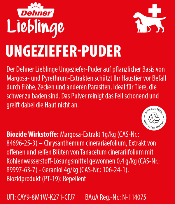 Dehner Lieblinge Ungeziefer-Puder, 150 g