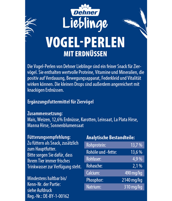 Dehner Lieblinge Vogel-Perlen, Erdnüsse, 100 g