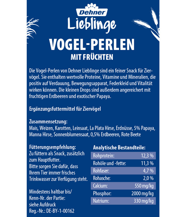 Dehner Lieblinge Vogel-Perlen, Früchte, 100 g