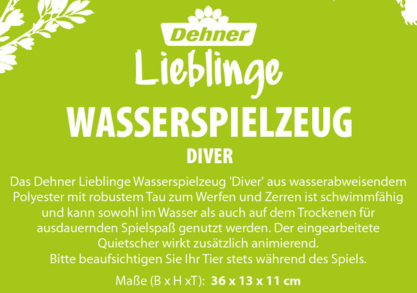 Dehner Lieblinge Wasserspielzeug Diver, ca. B36/H13/T11 cm