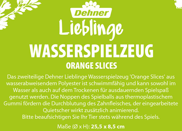 Dehner Lieblinge Wasserspielzeug Orange Slices, ca. Ø25,5/H8,5 cm