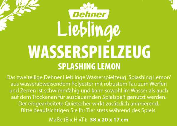 Dehner Lieblinge Wasserspielzeug Splashing Lemon, ca. B38/H20/T17 cm