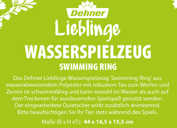 Dehner Lieblinge Wasserspielzeug Swimming Ring, ca. B44/H16,5/T15,5 cm