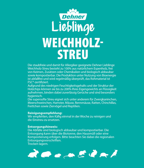 Dehner Lieblinge Weichholz-Streu, 10 kg