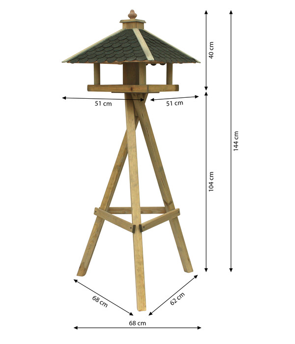 Dehner Natura Futterhaus Innsbruck, inkl. Ständer Ellmau, ca. B68/H144/T62 cm