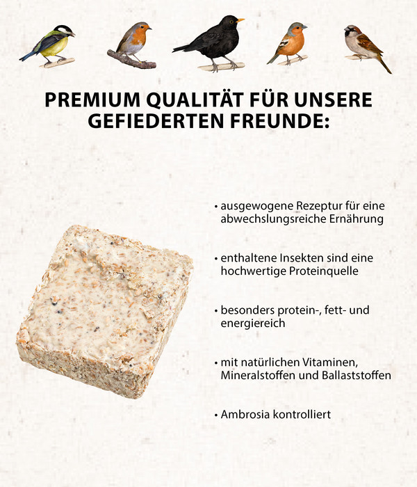 Dehner Natura Futtertafel mit Insekten, 12x300 g