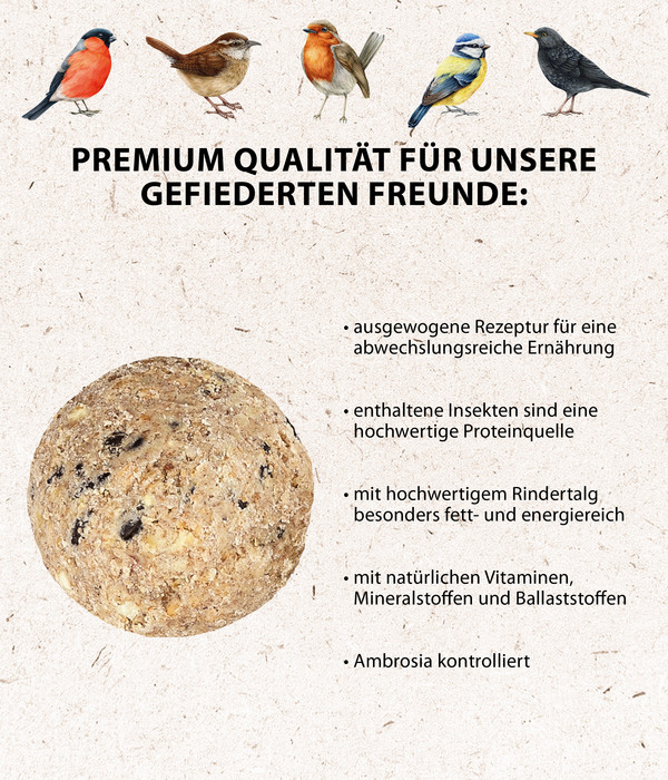 Dehner Natura Insekten-Knödel, mit Netz