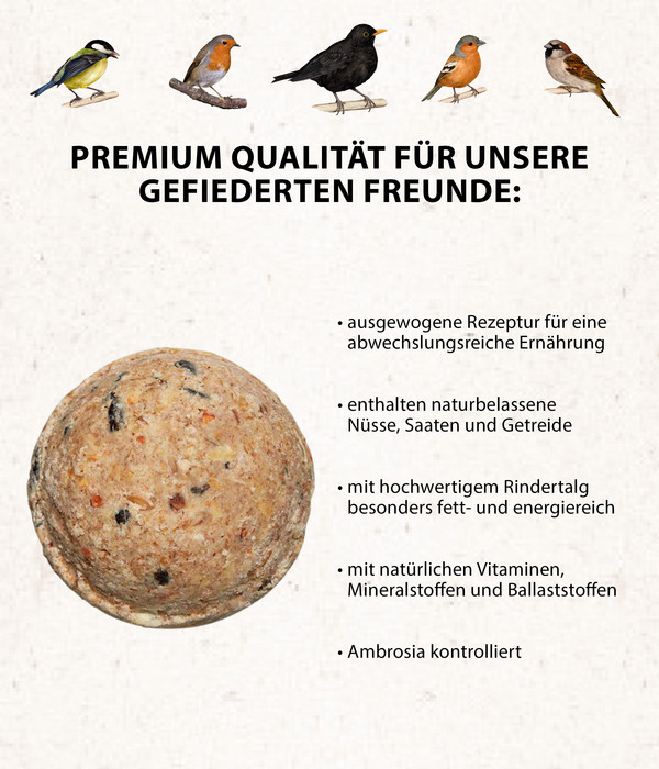 Dehner Natura Meisen-Knödel, mit Netz, 6 Stk.