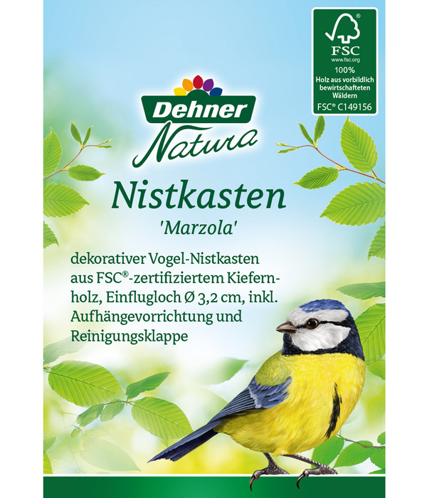 Dehner Natura Nistkasten Marzola, ca. B16,5/H27/T16 cm