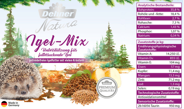 Dehner Natura Premium Igelfutter Igel-Mix