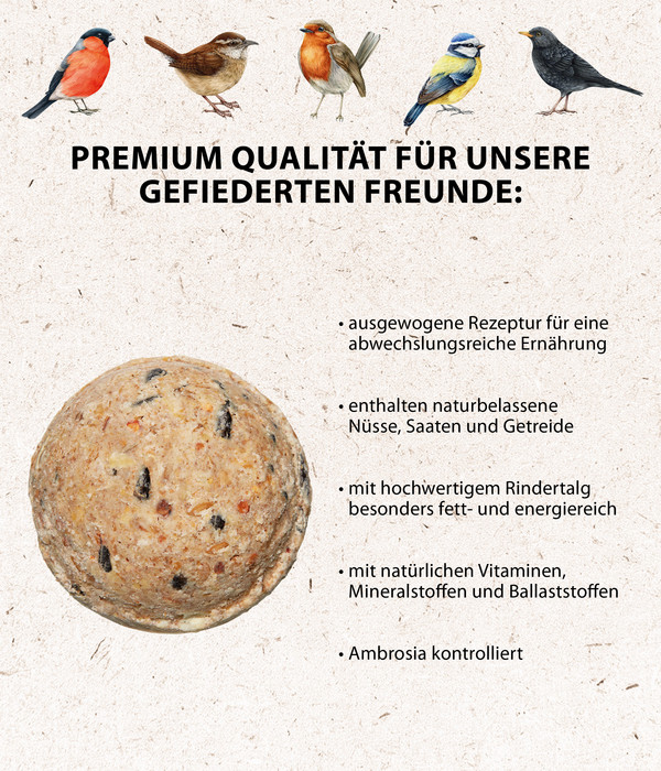 Dehner Natura Riesen-Meisen-Knödel, mit Netz