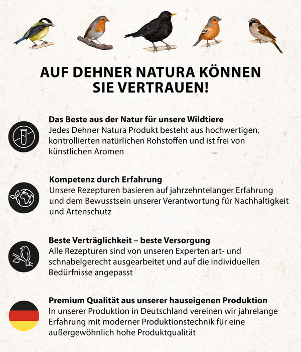Dehner Natura Wildvogefutter Halbe/Ganze Erdnüsse, 5 l