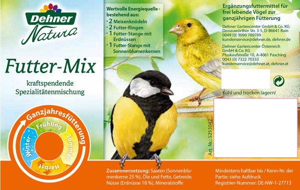 Dehner Natura Wildvogelfutter Futter-Mix, 420 g