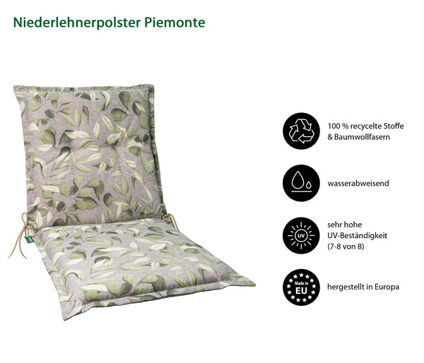 Dehner Niederlehnerauflage Piemonte, ca. B50/H6/T50 cm