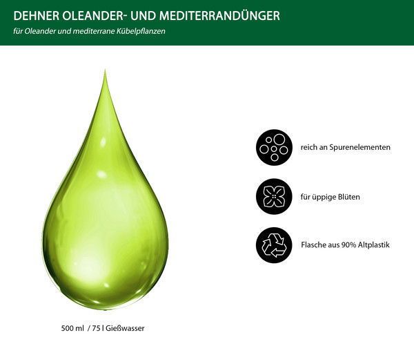 Dehner Oleander- und Mediterran-Dünger, flüssig, 500 ml