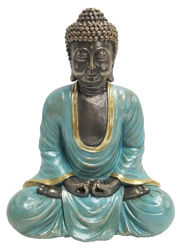 Dehner Polyresin-Buddha, B23/H30/T13 cm