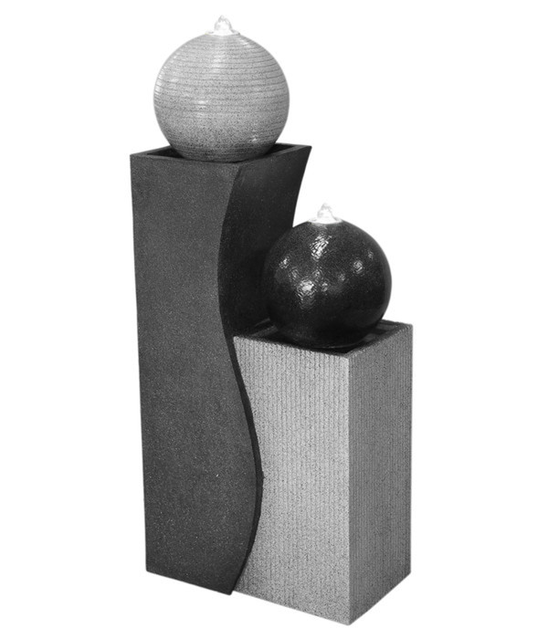 Dehner Polyresin-Gartenbrunnen Ying Yang, ca. H94 cm