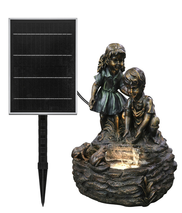 Dehner Polyresin-Solarbrunnen Amici, ca. H66 cm