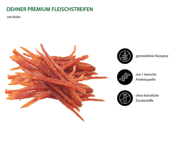 Dehner Premium Hundesnack Fleischstreifen, Hühnerbrustfilet