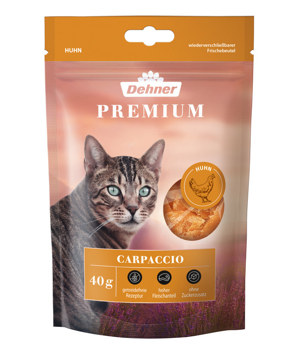 Dehner Premium Katzensnack Carpaccio, 40 g