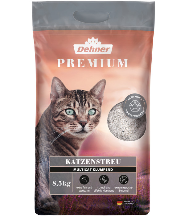 Dehner Premium Katzenstreu Multicat Klumpend, 8,5 kg