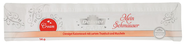 Dehner Premium Lovely Katzensnack Cream Mein Schmauser, 12 x 6 x 14 g