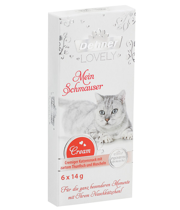 Dehner Premium Lovely Katzensnack Cream Mein Schmauser, 12 x 6 x 14 g